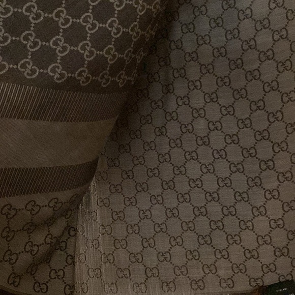 Gucci GG Jacquard Silk Wool Shawl - Picture 7 of 13